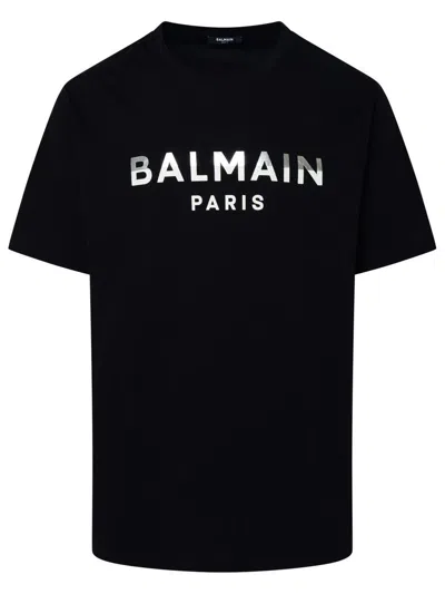 Balmain Black Cotton T-shirt
