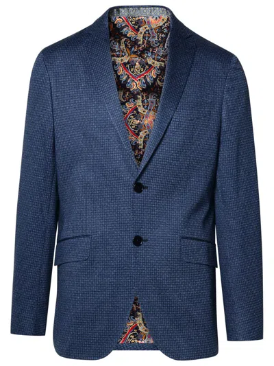 Etro Blue Cotton Blazer