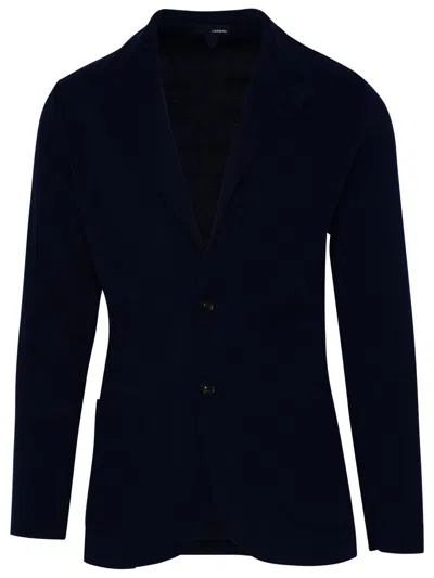 Lardini Blue Cotton Blazer Jacket