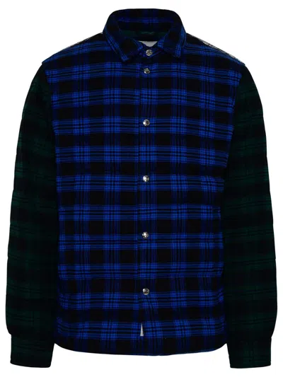 Woolrich Multicolor Cotton Jacket In Blue