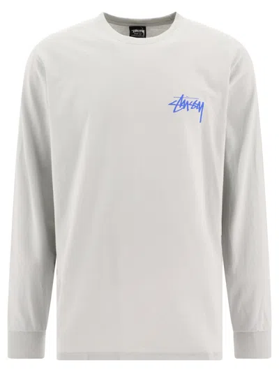 Stussy Beat Crazy Cotton Long-sleeve T-shirt In Grey