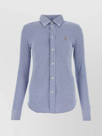 Polo Ralph Lauren Slim Oxford Shirt In Blue