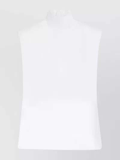 Sportmax High-necked Sleeveless Top In Cann In White