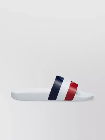 Moncler Sliders In White