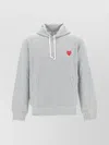 Comme Des Garçons Play Basic Logo Sweatshirt In Grey