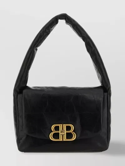 Balenciaga Small Monaco Shoulder Bag In Black