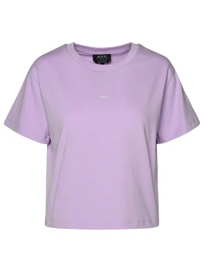 Apc A.p.c. Lilac Cotton T-shirt In Lilla