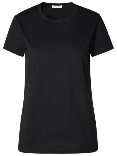Moncler Black Cotton T-shirt