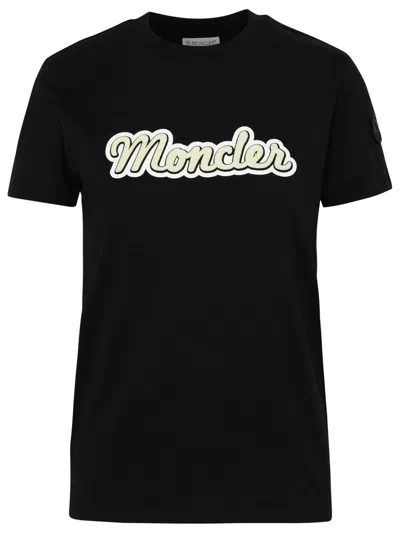 Moncler Black Cotton T-shirt