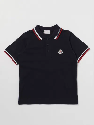 Moncler Polo Shirt  Kids In Blue