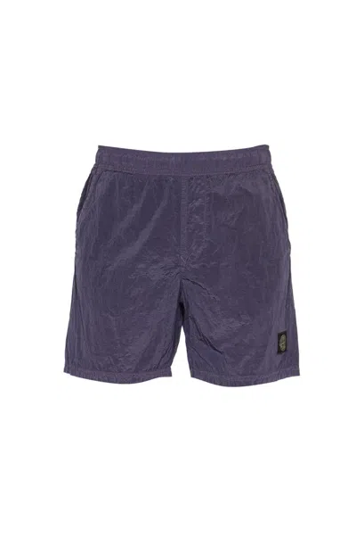 Stone Island Shorts In Lavender