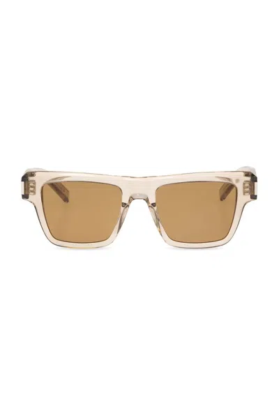 Saint Laurent Eyewear Sl 469 Square Frame Sunglasses In Beige