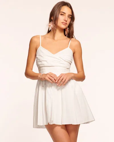 Ramy Brook Andie Smocked Mini Dress In White