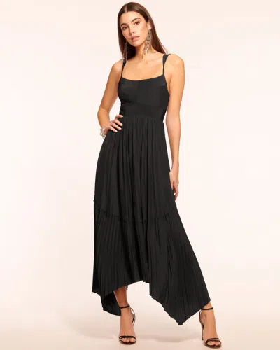 Ramy Brook August Smocked Midi Dress In Black