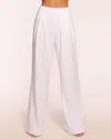 Ramy Brook Dalia Pleated Linen Pant In White