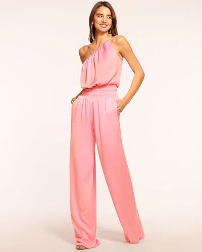 Ramy Brook Gionna One Shoulder Jumpsuit In Pink Tulip