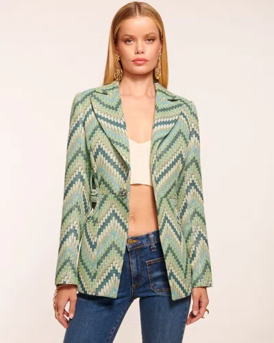 Ramy Brook Malayah Cutout Blazer In Blue Jacquard