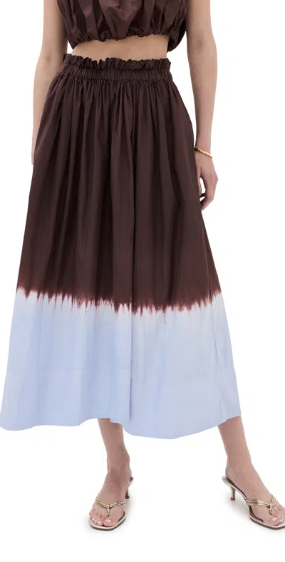 A.l.c Gina Tie-dye Maxi Skirt In Sky Blue Fudge