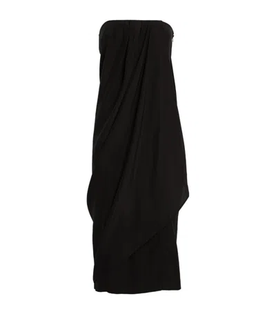 Gauge81 Silk Strapless Onna Dress In Black