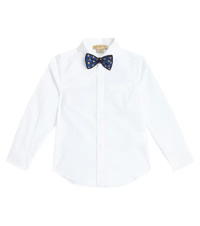 Stella Mccartney Kids' Cotton Poplin Shirt In White