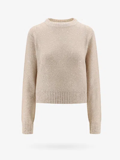 Brunello Cucinelli Woman Sweater Woman Beige Knitwear In Cream