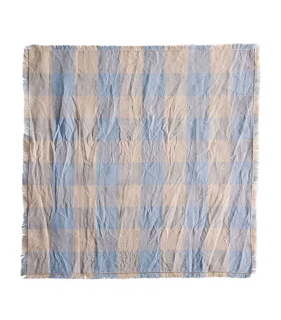 Soho Home Set Of 4 Arvon Gingham Placemats (50cm X 50cm) In Blue
