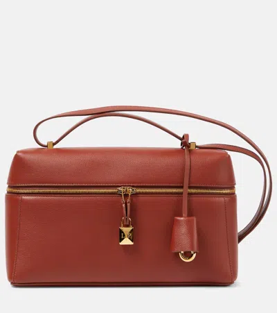 Loro Piana Extra L27 Leather Shoulder Bag In Red