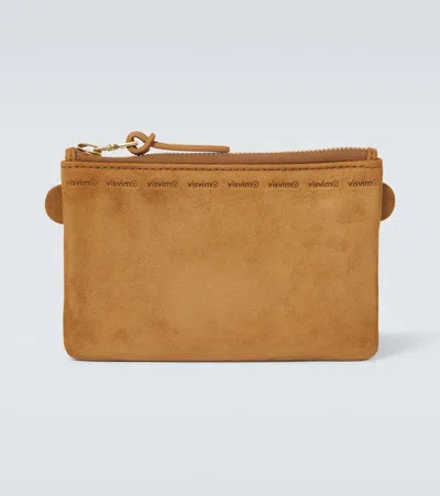 Visvim Suede Wallet In Brown