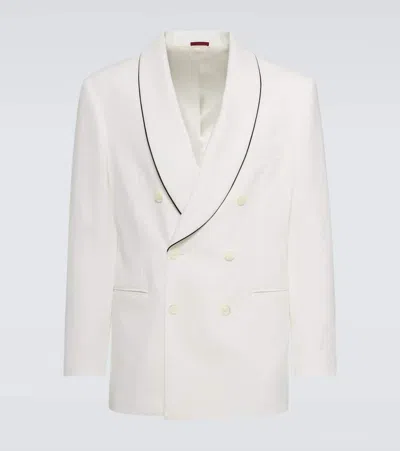Brunello Cucinelli Cotton Tuxedo Jacket In White