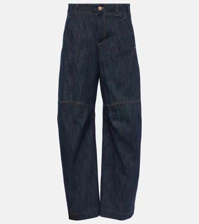 Brunello Cucinelli High-rise Wide-leg Jeans In Blue