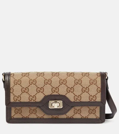 Gucci Luce Mini Gg Shoulder Bag In Brown