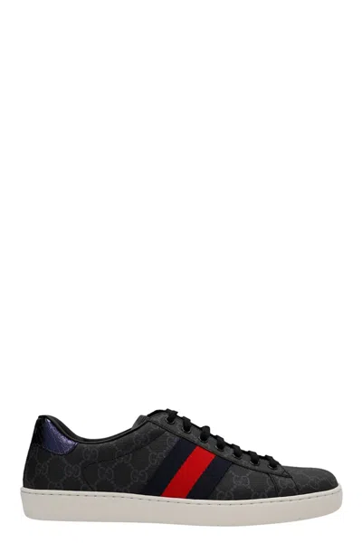 Gucci Ace Gg Supreme Sneakers In Black