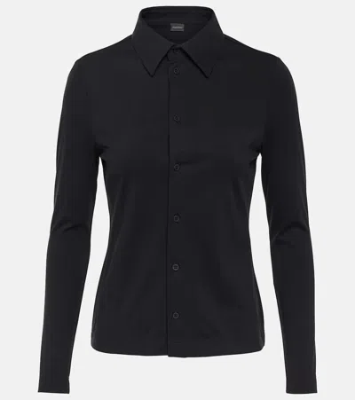 Balenciaga Stretch-jersey Shirt In Black
