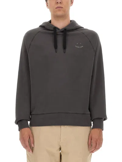 Ps By Paul Smith Sweatshirt With Logo In Charcoal