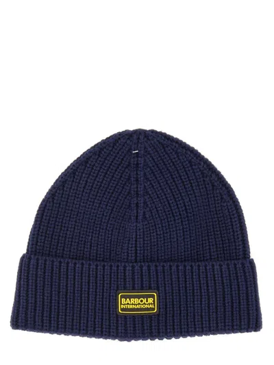 Barbour Beanie Hat In Blue