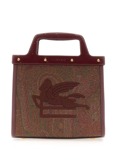 Etro Love Trotter Mini Bag In Bordeaux