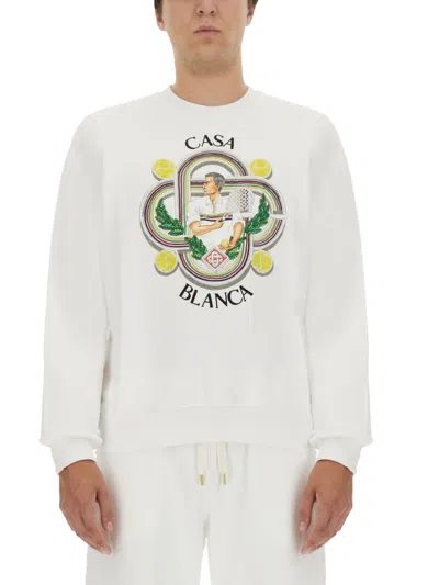 Casablanca Sweatshirt With Logo In White