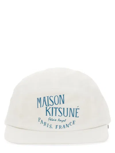 Maison Kitsuné Baseball Cap In White