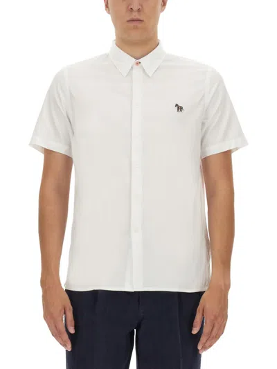 Ps By Paul Smith Zebra Patch Shirt In White