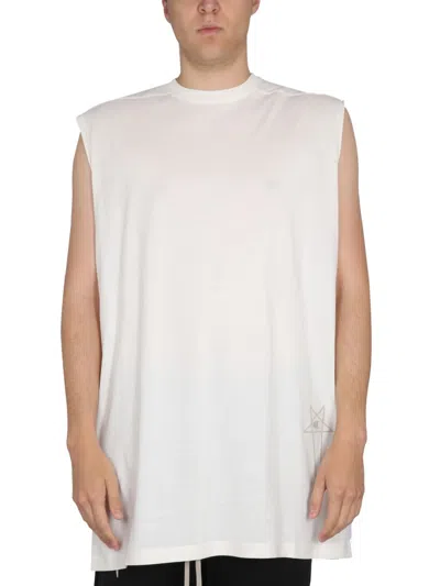 Rick Owens X Champion Logo-embroidered Oversized Tank Top In White