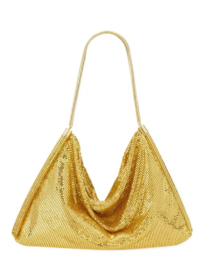 Paco Rabanne Pixel Tube Bag In Gold