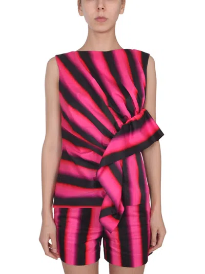 Dries Van Noten Cyvan Top In Fuchsia