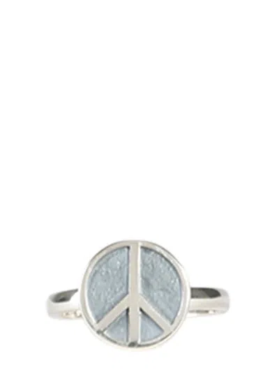 Needles Peace Detailed Ring In Silver