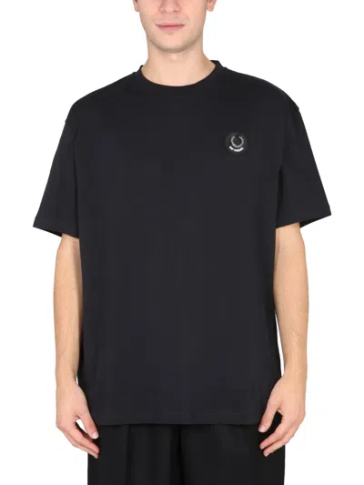 Fred Perry Oversized Logo T-shirt In Black