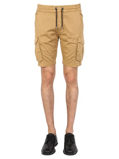 Alpha Industries Trouseraloncino Cargo Jogger Beige In Cotone In Brown