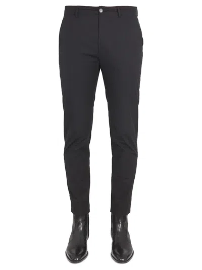 Department Five Trousers With Logo Patch In Black