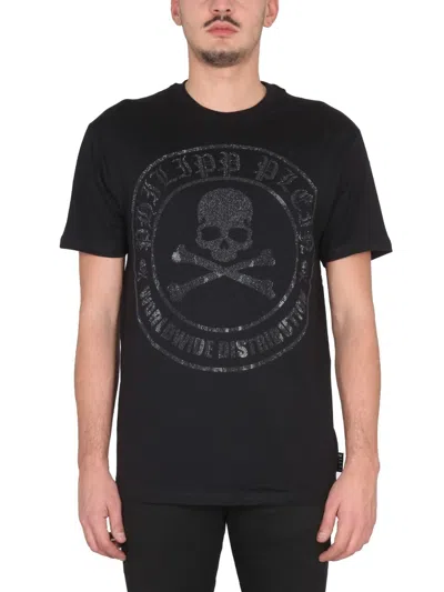 Philipp Plein Crewneck T-shirt In Black