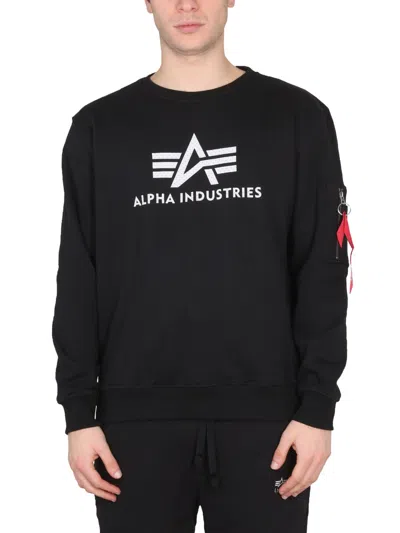Alpha Industries Crewneck Sweatshirt In Black