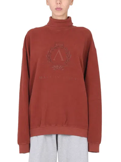 Aries Turtleneck Sweatshirt In Bordeaux