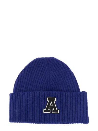 Axel Arigato Beanie Hat With Logo In Blue